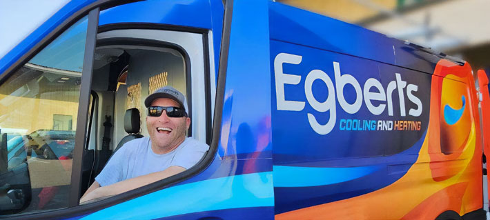 tech in branded truck